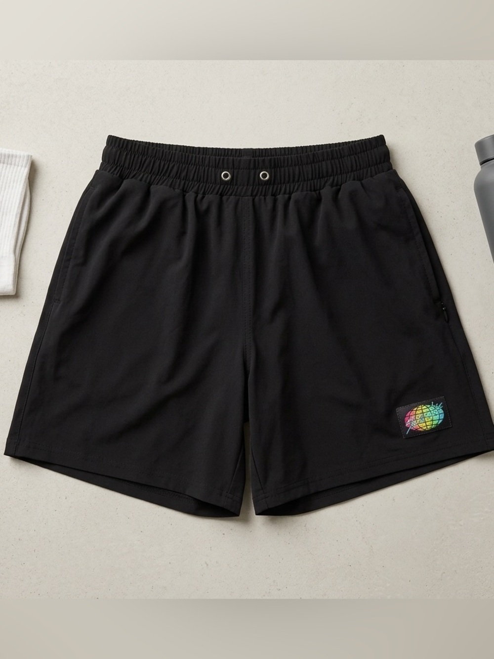 Slunks Black Athletic Activewear Shorts Womens Size XS Beach Volleyball 5"